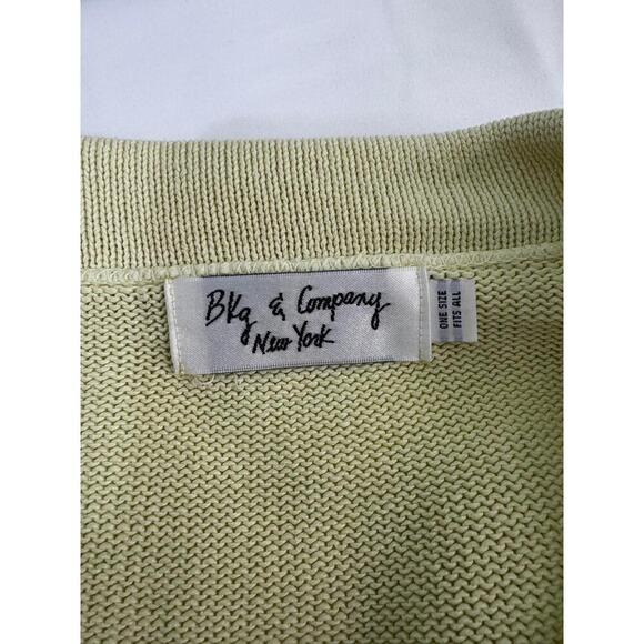 Bkg And Company New York Yellow Button Front Long Sleeve Boxy Cardigan One Size - Picture 3 of 8